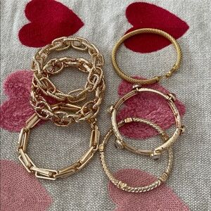 Elegant Gold-Tone Bracelet Set